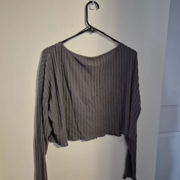 Gray Button-Up Cardigan - Picture 2 of 4